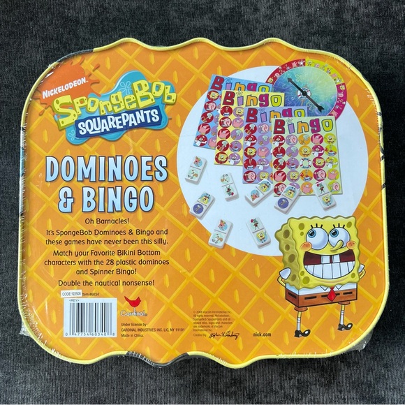 NIB SpongeBob SquarePants Dominoes and Bingo Set - Picture 4 of 4